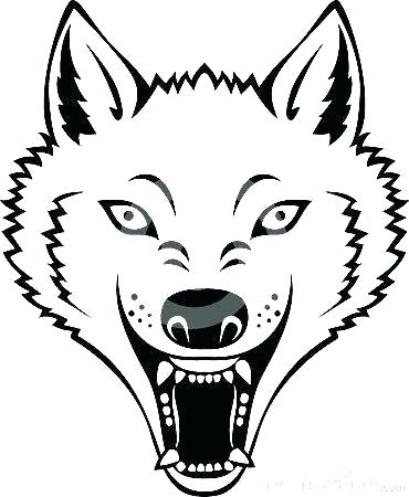 370x450 Wolf Face Outline