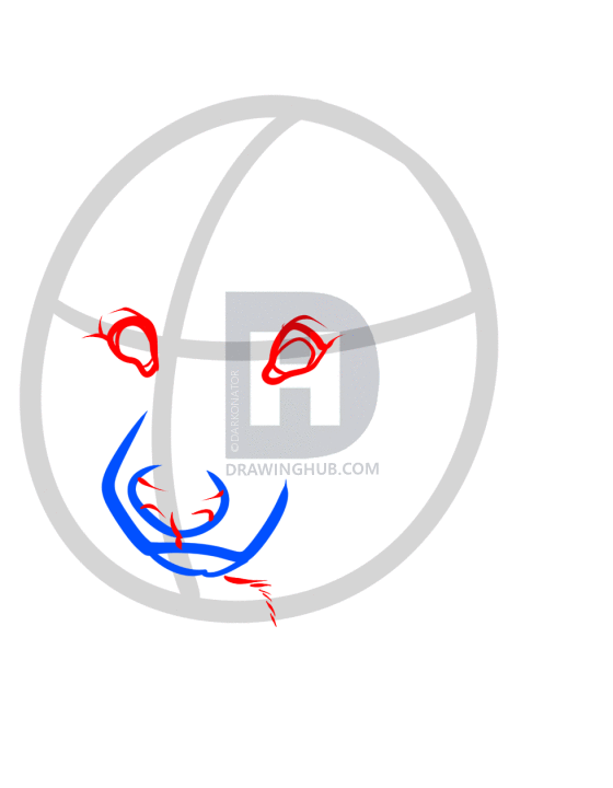 560x720 How To Draw A Wolf Face, Step