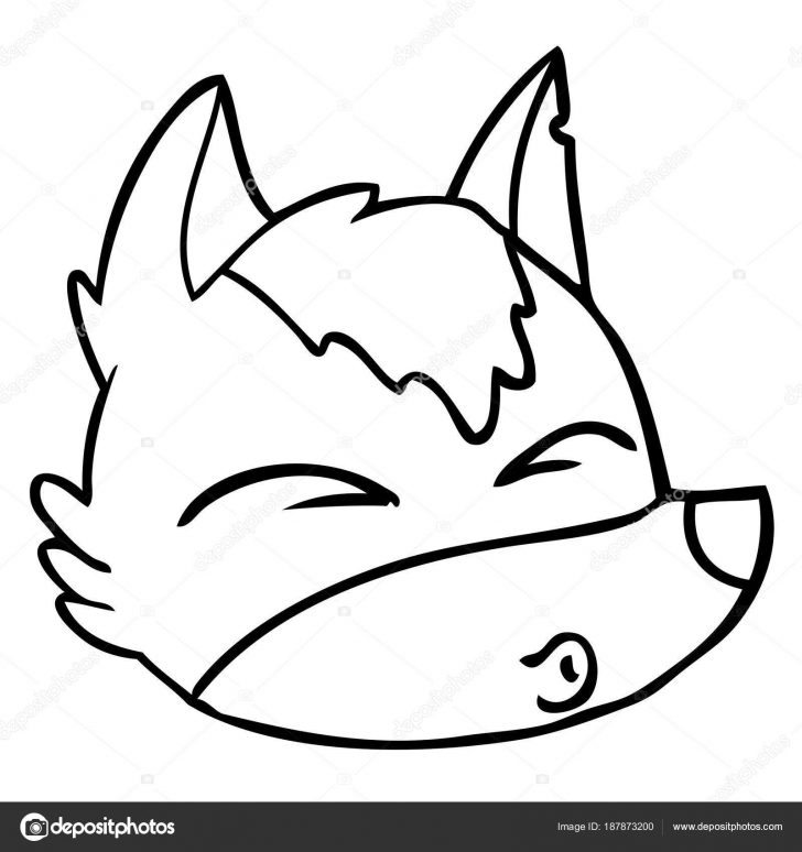 728x774 Wolf Cartoon Line Drawing Step