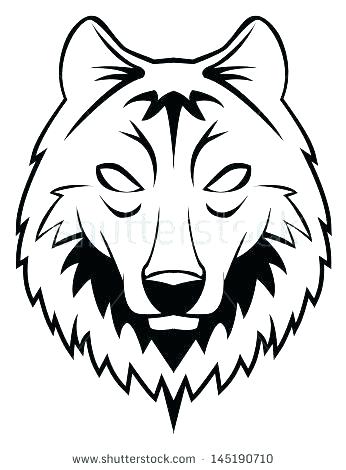 346x470 Wolf Face Outline Drawing And Raven Tattoos With Meaning Simple