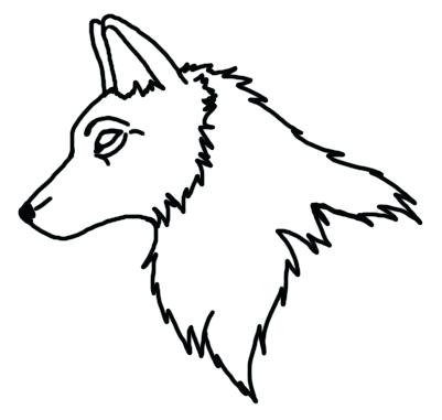 401x381 wolf face outline wolf head drawing outline wolf head drawing