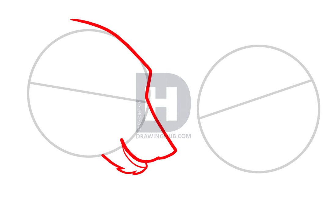 1080x717 How To Draw Wolf Love, Wolf Love, Step