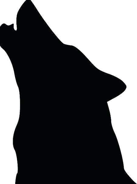 451x608 Wolf Face Outline