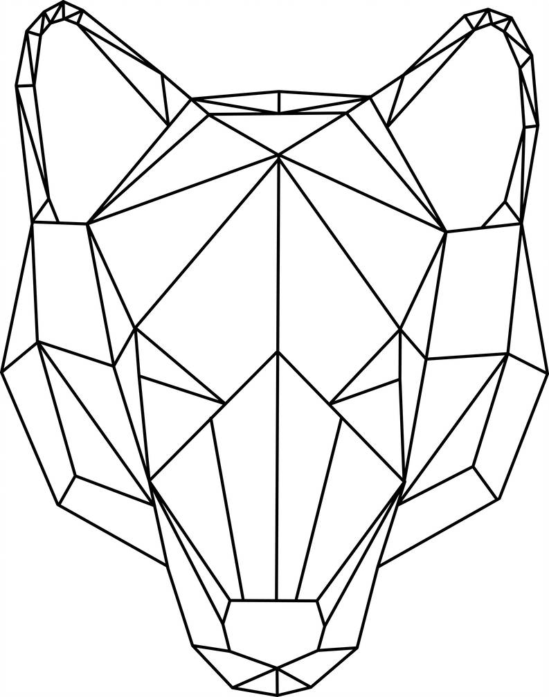793x1007 Geometric Wolf