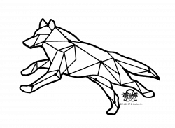 250x183 Geometric Wolf Png, Picture