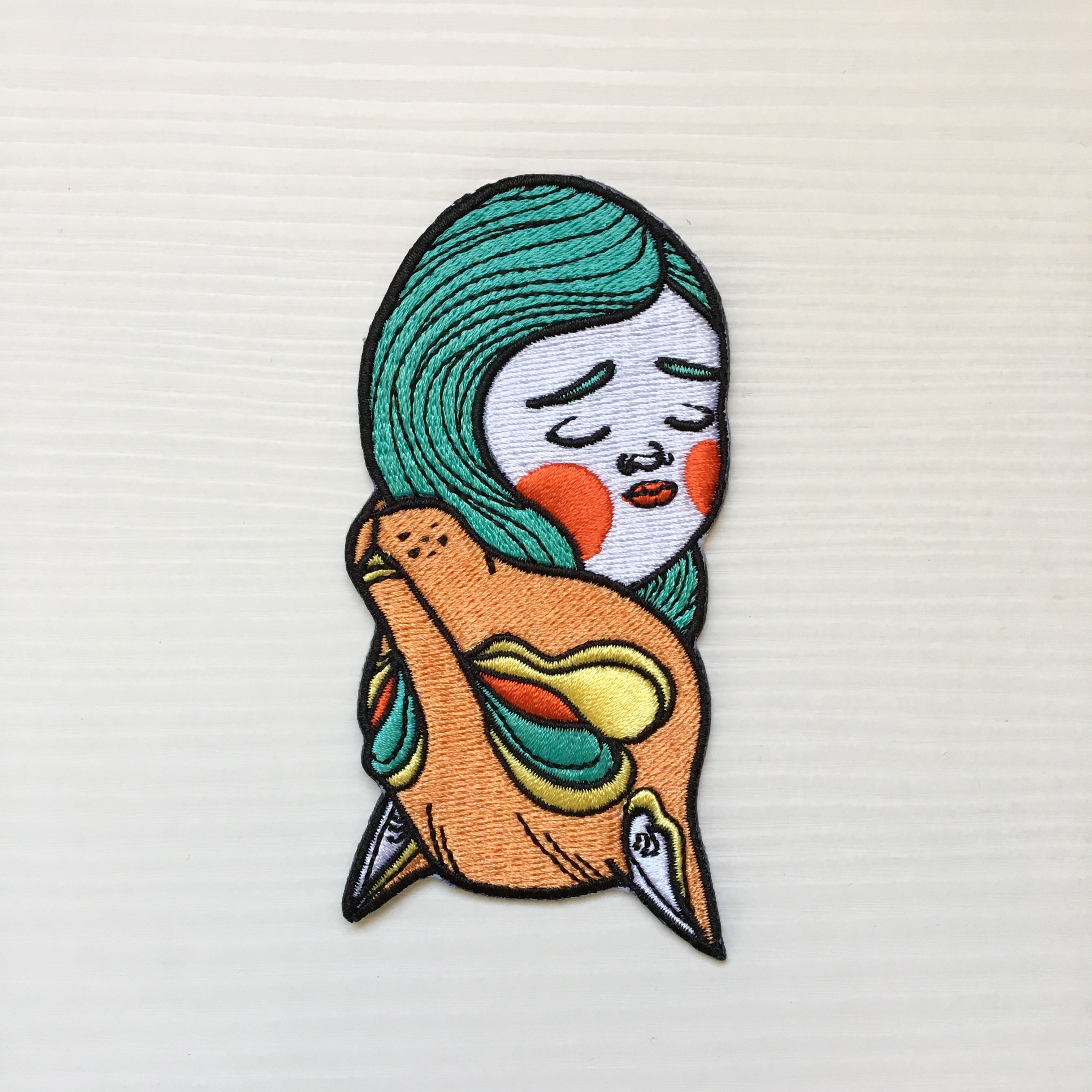 3024x3024 Wolf Girl Embroidered Patch Woodenfinger