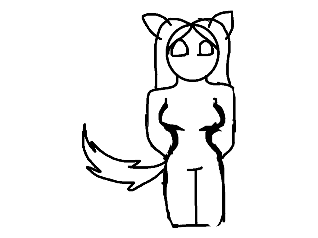 1024x768 How To Draw A Wolf Girl