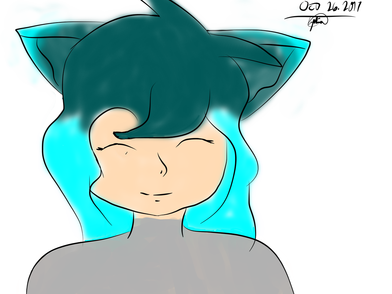 1280x960 Random Wolf Girl Drawing Thing