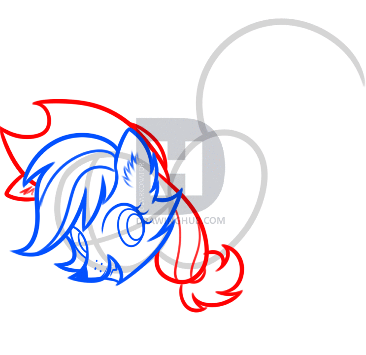 743x720 how to draw wolf applejack, step