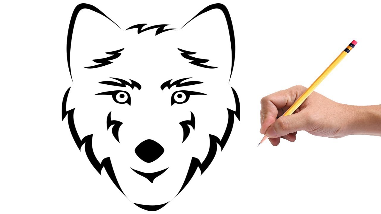 1280x720 How To Draw A Tribal Wolf Head Tattoo