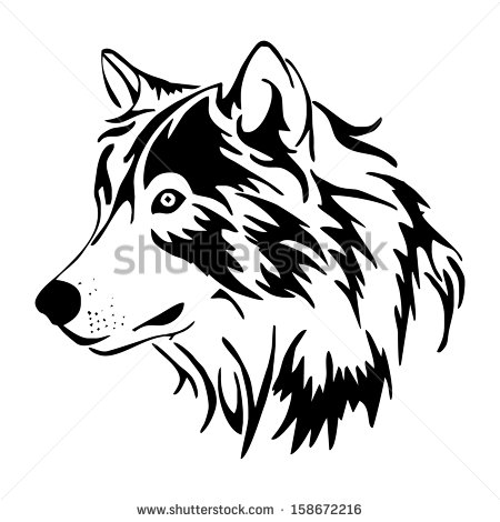 450x470 Wolf Head Vector Images