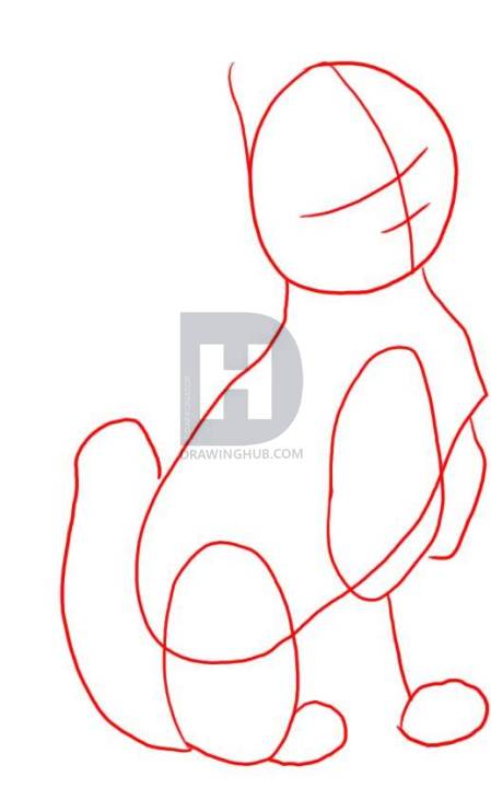 449x720 How To Draw A Chibi Wolf, Step