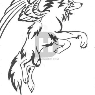 336x336 Easy Cartoon Wolf Drawing Drawings Step