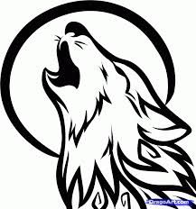 Wolf Head Line Drawing