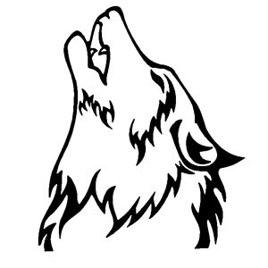 300x300 How To Draw A Wolf Howling Fresh Howling Wolf Head Drawing