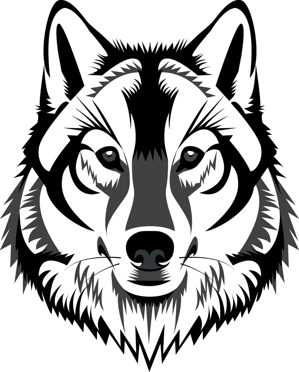 1000x1244 + Excelent Wolf Line Art Combination Holiday Fond