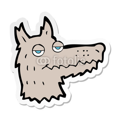 400x400 Sticker Of A Cartoon Wolf Head Buy Photos Ap Images Detailview