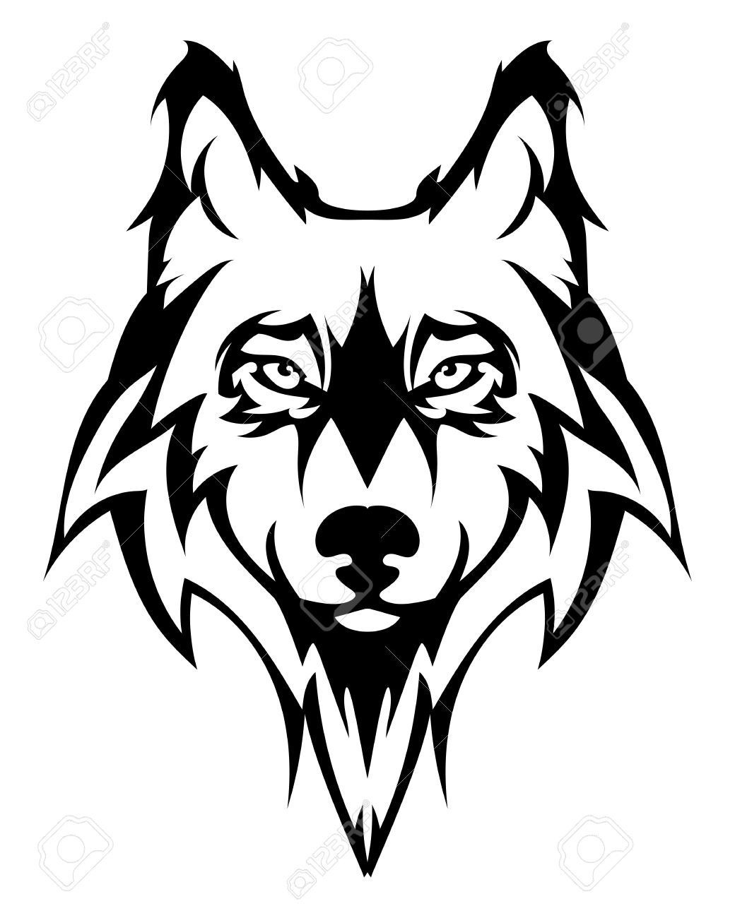 1040x1300 Wolf Face Beautiful Wolf Tattoo Vector Wolfs Head As A Design