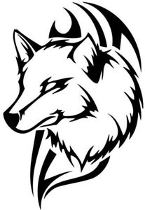 207x300 Large Wolf Head Tribal Vinyl Graphic Decal Car Van Bonnet Side