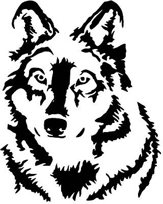 320x400 Xlarge Wolf Head Car Van Bonnet Vinyl Graphic Decal Side