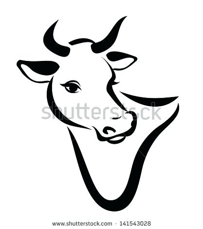 417x470 Cow Head Drawing Nip