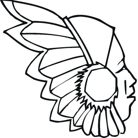 480x480 Native American Headdress Coloring