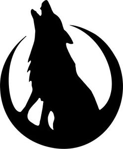 248x300 Silhouette Wolf Howling At Moon