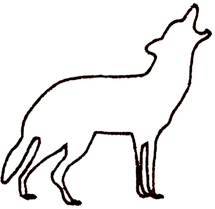 707x686 Howling Wolf Clipart Drawing