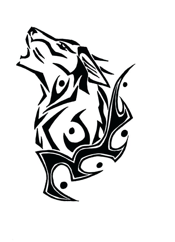600x826 Wolf Howling Outline Wolf Head Outline License Personal Use