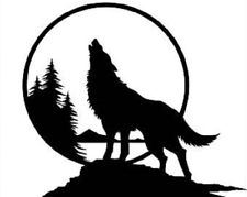 Wolf Howling Moon Drawing