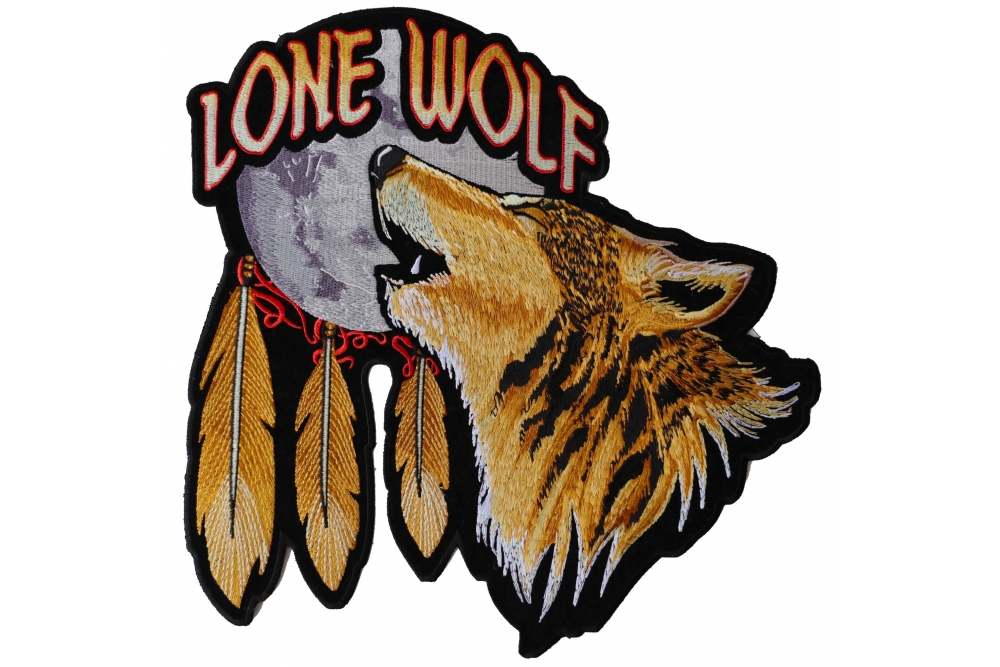 1000x667 Lone Wolf Howling At The Moon Large Back Patch Wolf Patches