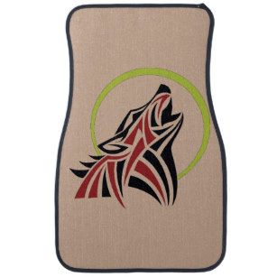 307x307 Tribal Wolf Howling Moon Gold Gifts On Zazzle Au