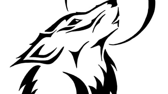 570x320 Simple Wolf Drawings Free Download Clip Art