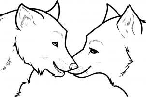 302x201 How To Draw Wolf Love, Wolf Love Step Drawing In Wolf