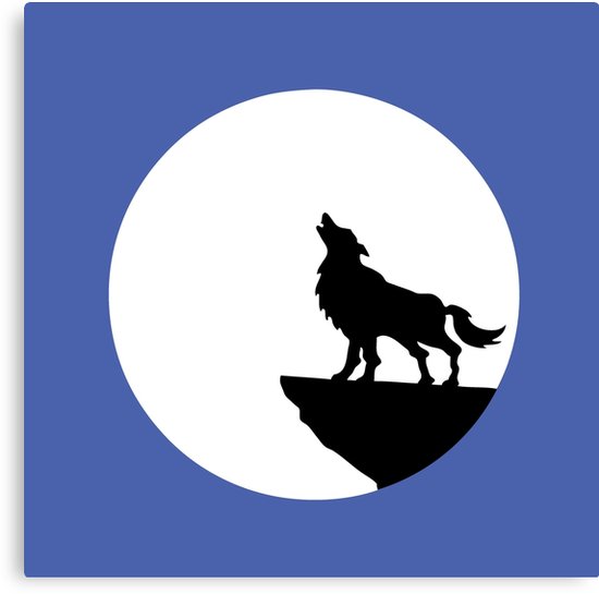 550x545 Wolf Moon Wolf Canvas Prints