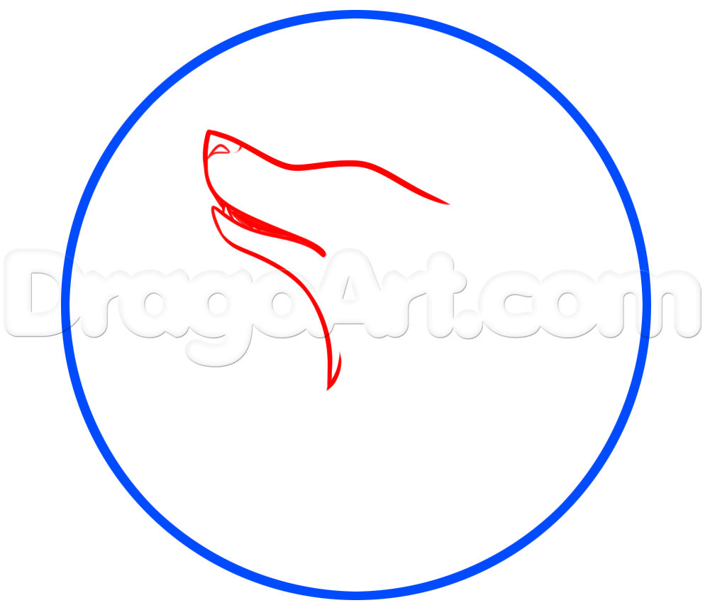 994x867 Draw A Wolf Moon, Step