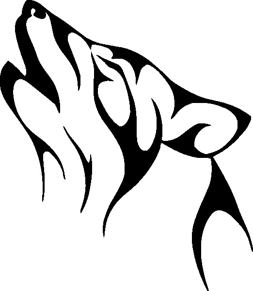522x599 Wolf Outline