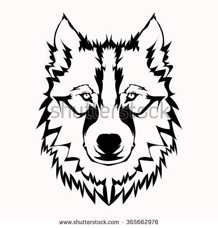 450x470 Wolf Face Outline Drawing Archives