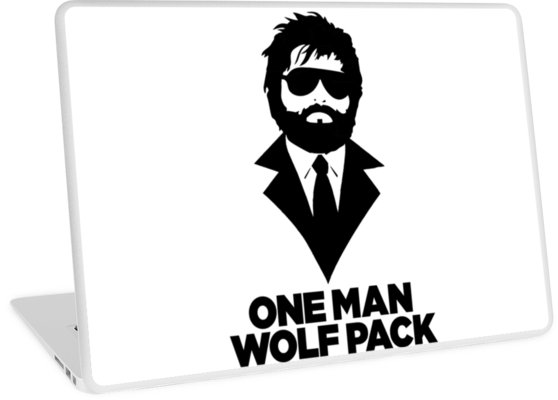 558x400 One Man Wolf Pack Laptop Skins