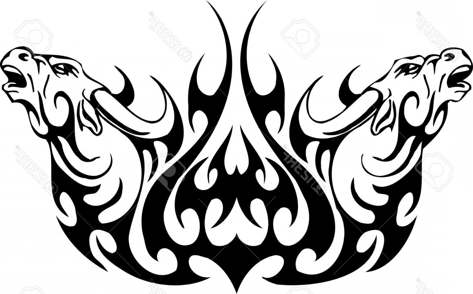 1560x970 Photobull In Tribal Style Vector Image Sohadacouri