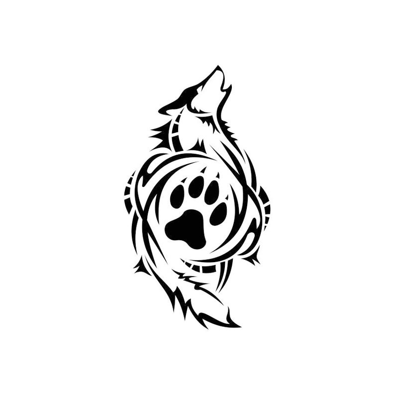 794x794 Tribal Wolf Paw Graphics Dxf Png Cdr Pdf Vector Art Etsy