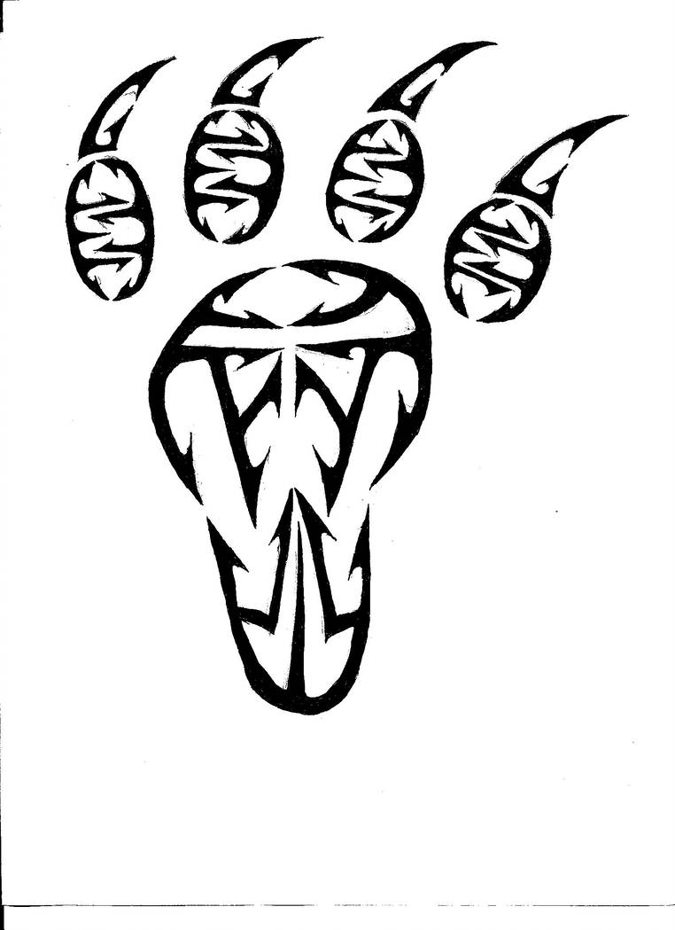 762x1049 Tribal Wolf Paw