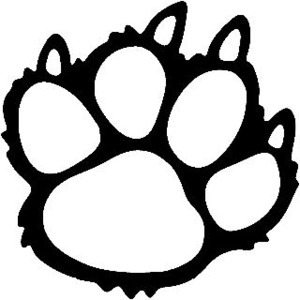 300x300 Wolf Paw Track Wildlife Window Decals Stickers
