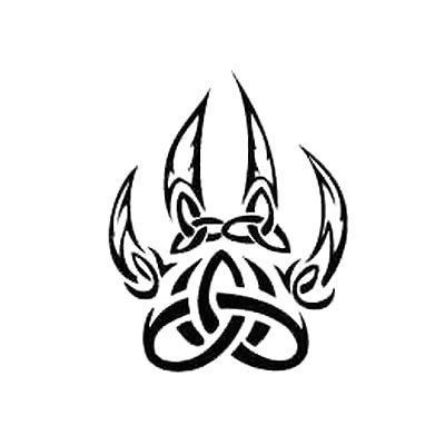 400x400 Wolf Paw Tattoo Designs