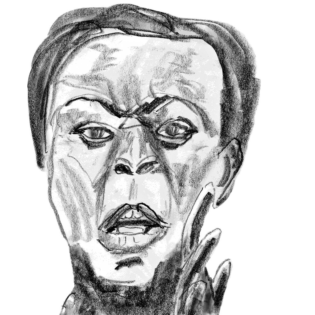 1024x1024 myriam soumare, french sprinter pencil sketch