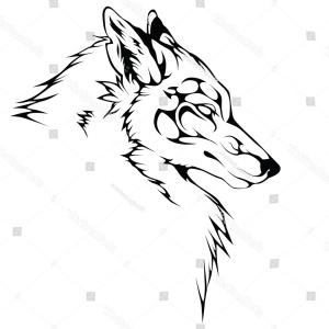 300x300 Photostock Vector Hipster Wolf Portrait With Glasses Hand Drawn
