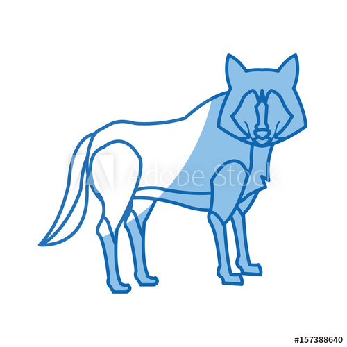 500x500 Portrait Wolf Animal Danger Wildlife Vector Illustration