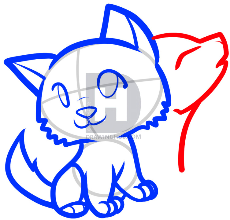 752x720 How To Draw Wolves For Kids, Step