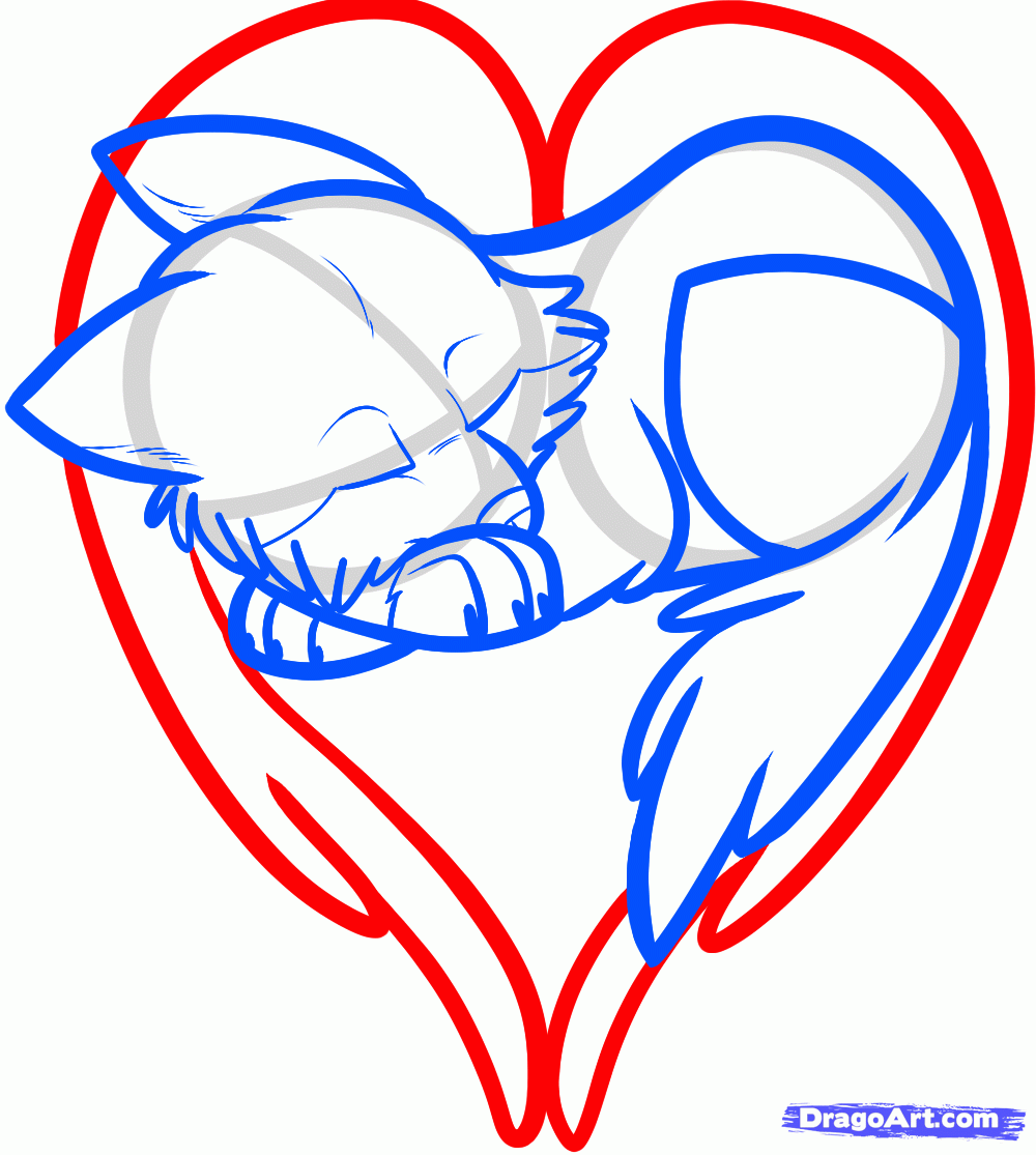 1000x1115 Cartoon Wolf Pup Step