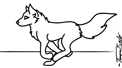 500x280 Wolf Running Cycle Animation Art + Map Amino